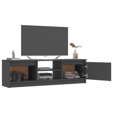 Tv-meubel 120x30x35,5 cm bewerkt hout grijs 4