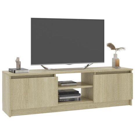 Tv-meubel 120x30x35,5 cm bewerkt hout sonoma eikenkleurig 3