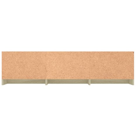 Tv-meubel 140x40x35,5cm bewerkt hout wit en sonoma eikenkleurig 6