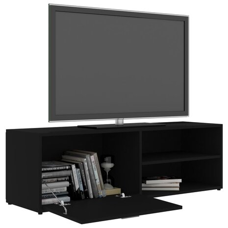 Tv-meubel 120x34x37 cm bewerkt hout zwart 5