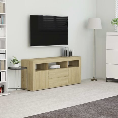 Tv-meubel 120x30x50 cm bewerkt hout sonoma eikenkleurig 1