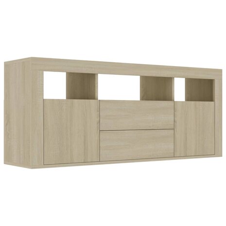 Tv-meubel 120x30x50 cm bewerkt hout sonoma eikenkleurig 2