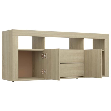 Tv-meubel 120x30x50 cm bewerkt hout sonoma eikenkleurig 5