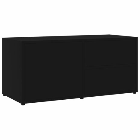 Tv-meubel 80x34x36 cm bewerkt hout zwart 2