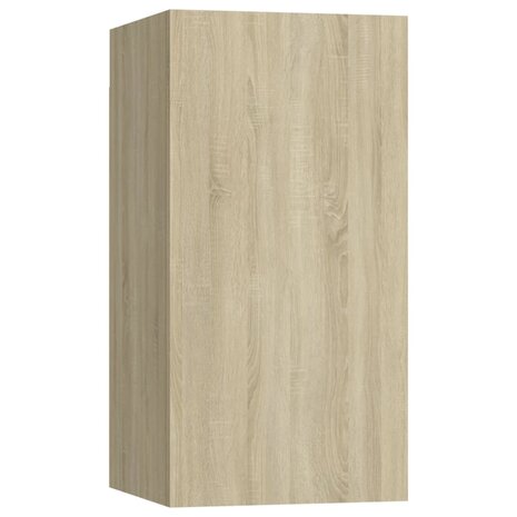 Tv-meubels 2 st 30,5x30x60 cm bewerkt hout sonoma eikenkleurig 3