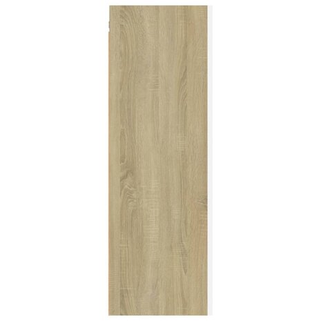 Tv-meubel 30,5x30x90 cm bewerkt hout wit en sonoma eikenkleurig 4