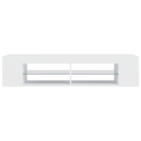 Tv-meubel met LED-verlichting 135x39x30 cm wit 8