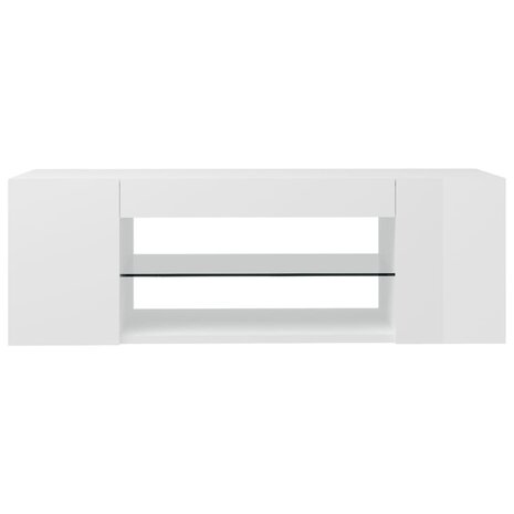 Tv-meubel met LED-verlichting 90x39x30 cm hoogglans wit 8