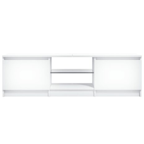 Tv-meubel met LED-verlichting 120x30x35,5 cm wit 9