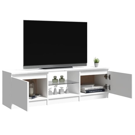 Tv-meubel met LED-verlichting 120x30x35,5 cm hoogglans wit 6