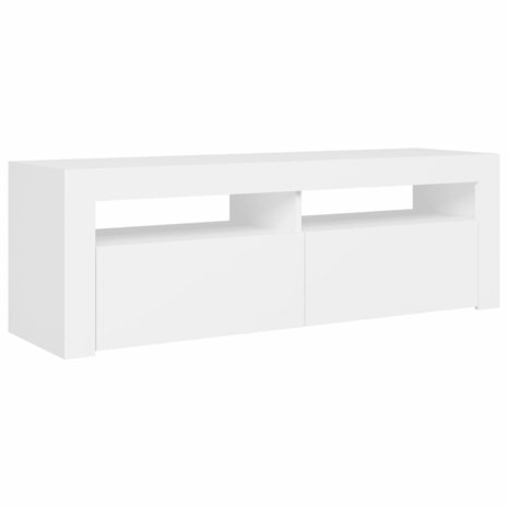 Tv-meubel met LED-verlichting 120x35x40 cm wit 3