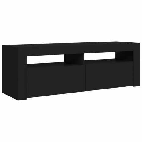 Tv-meubel met LED-verlichting 120x35x40 cm zwart 3