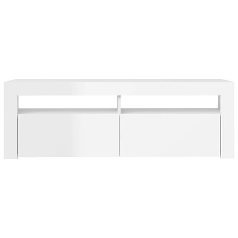 Tv-meubel met LED-verlichting 120x35x40 cm hoogglans wit 8