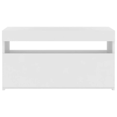 Tv-meubel met LED-verlichting 75x35x40 cm wit 5