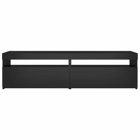 Tv-meubelen 2 st met LED-verlichting 75x35x40 cm zwart 8