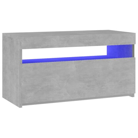 Tv-meubel met LED-verlichting 75x35x40 cm betongrijs 7