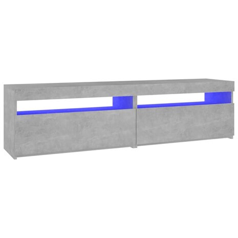 Tv-meubelen 2 st met LED-verlichting 75x35x40 cm betongrijs 7