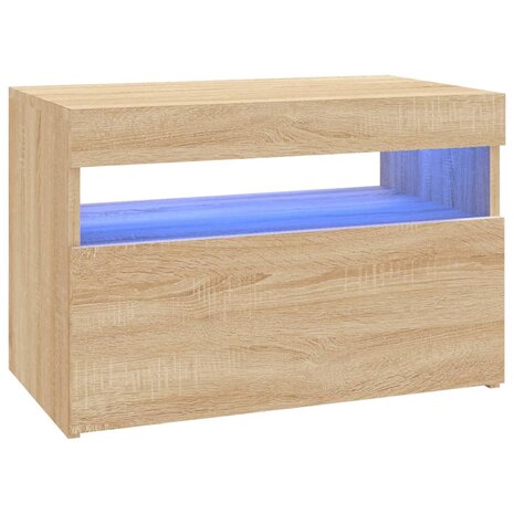 Tv-meubelen 2 st LED-verlichting 60x35x40 cm sonoma eikenkleur 9