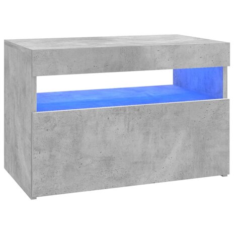 Tv-meubelen 2 st met LED-verlichting 60x35x40 cm betongrijs 9