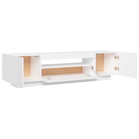 Tv-meubel met LED-verlichting 160x35x40 cm wit 9