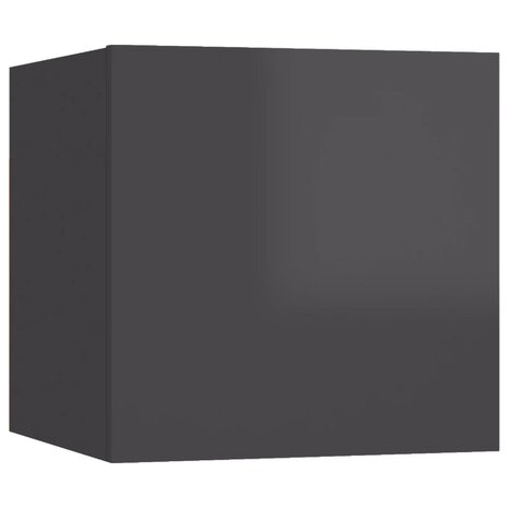 Tv-wandmeubelen 4 st 30,5x30x30 cm hoogglans grijs 7