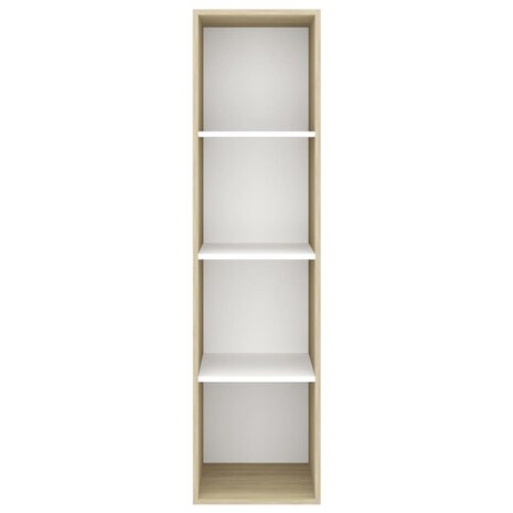 Tv-wandmeubel 37x37x142,5 cm bewerkt hout sonoma eikenkleur wit 4