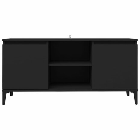 Tv-meubel met metalen poten 103,5x35x50 cm zwart 5