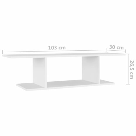 Tv-wandmeubel 103x30x26,5 cm wit 6