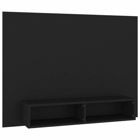 Tv-wandmeubel 120x23,5x90 cm bewerkt hout zwart 2