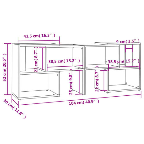 Tv-meubel 104x30x52 cm bewerkt hout sonoma eikenkleurig 7