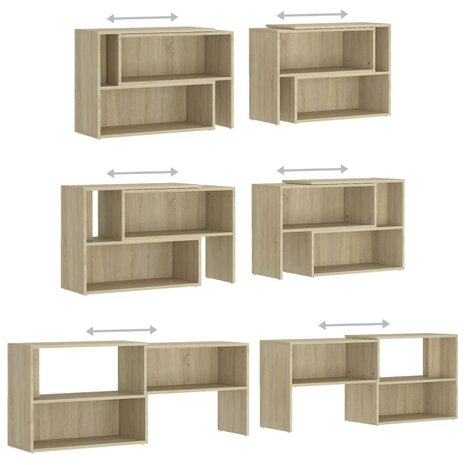 Tv-meubel 149x30x52 cm bewerkt hout sonoma eikenkleurig 6