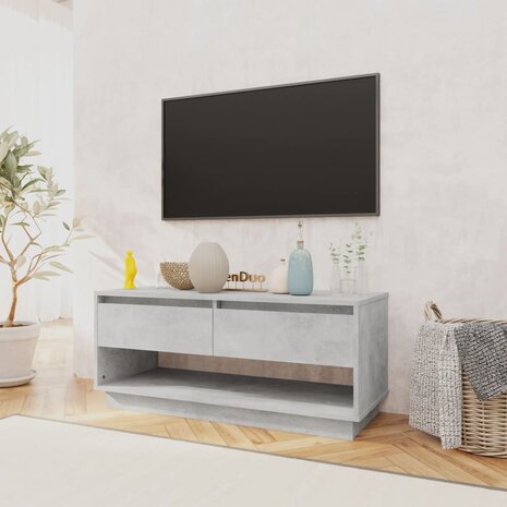 Tv-meubel 102x41x44 cm bewerkt hout betongrijs 3