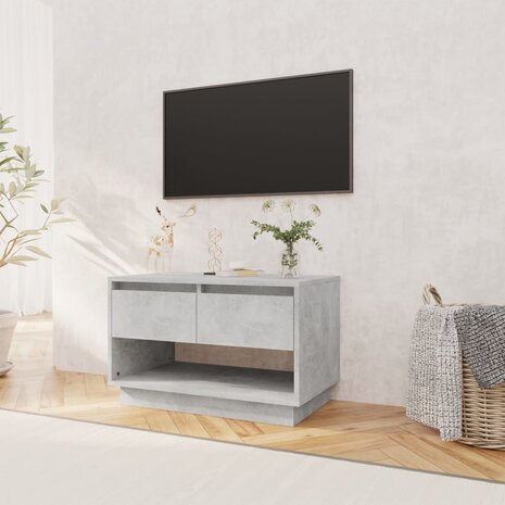 Tv-meubel 70x41x44 cm bewerkt hout betongrijs 3