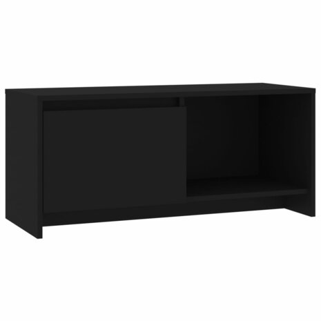 Tv-meubel 90x35x40 cm spaanplaat zwart 2