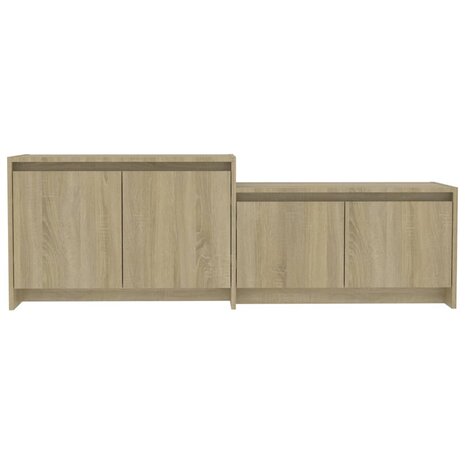 Tv-meubel 146,5x35x50 cm bewerkt hout sonoma eikenkleurig 6