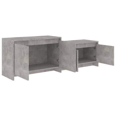 Tv-meubel 146,5x35x50 cm bewerkt hout betongrijs 8