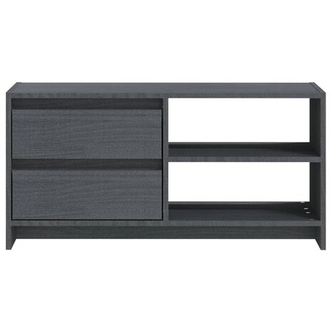 Tv-meubel 80x31x39 cm massief grenenhout grijs 5