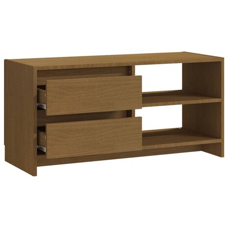 Tv-meubel 80x31x39 cm massief grenenhout honingbruin 8