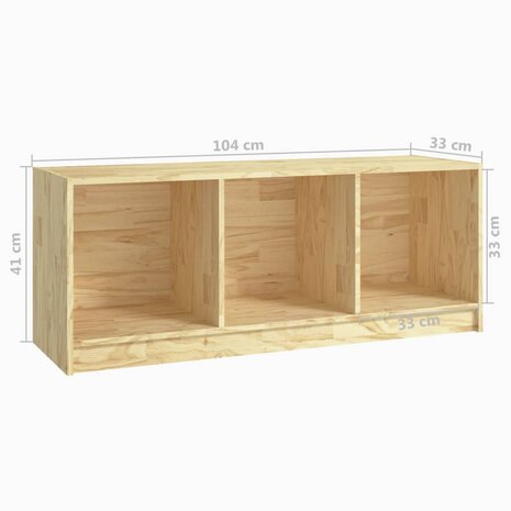 Tv-meubel 104x33x41 cm massief grenenhout 7