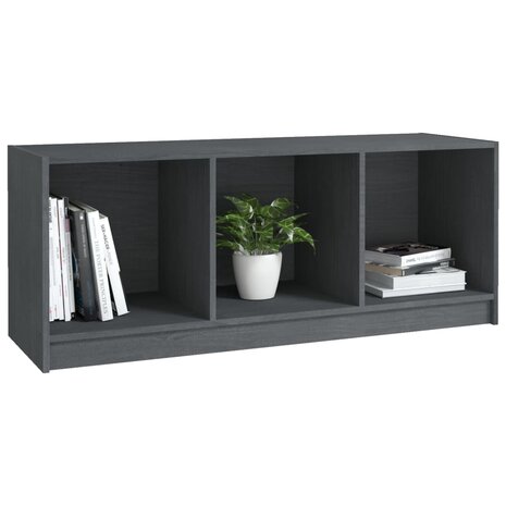 Tv-meubel 104x33x41 cm massief grenenhout grijs 4