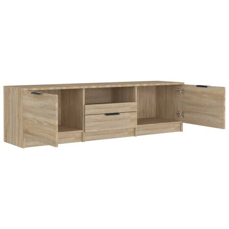 Tv-meubel 140x35x40 cm bewerkt hout sonoma eikenkleurig 5