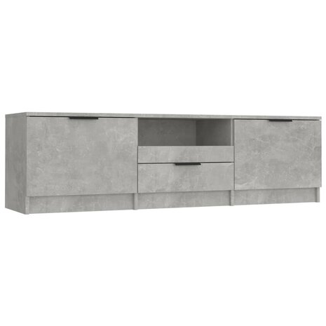 Tv-meubel 140x35x40 cm bewerkt hout betongrijs 2