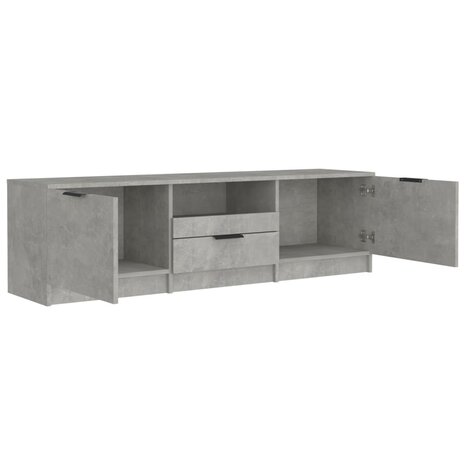 Tv-meubel 140x35x40 cm bewerkt hout betongrijs 5