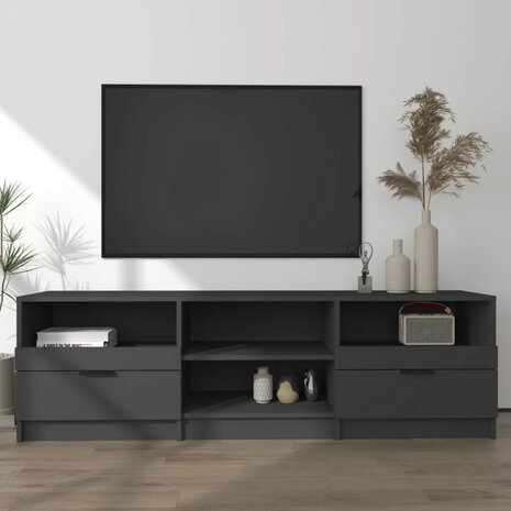 Tv-meubel 150x33,5x45 cm bewerkt hout zwart 1