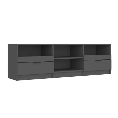 Tv-meubel 150x33,5x45 cm bewerkt hout zwart 2