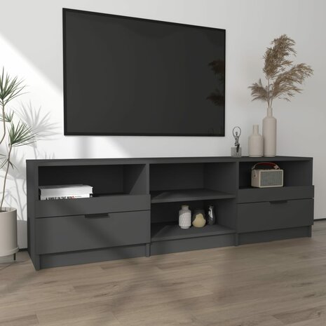 Tv-meubel 150x33,5x45 cm bewerkt hout zwart 3