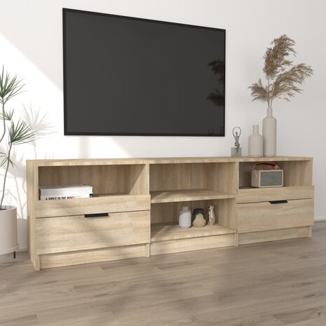 Tv-meubel 150x33,5x45 cm bewerkt hout sonoma eikenkleurig 3