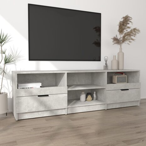 Tv-meubel 150x33,5x45 cm bewerkt hout betongrijs 3