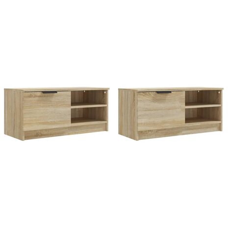 Tv-meubelen 2 st 80x35x36,5 cm bewerkt hout sonoma eikenkleurig 4