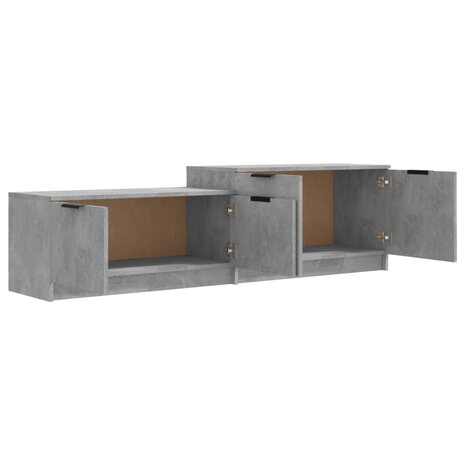 Tv-meubel 158,5x36x45 cm bewerkt hout betongrijs 6